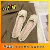 2025 spring and autumn new shallow pedal flat-soled bow soft-soled single shoes fashionable versatile French Mary shoes