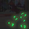 2 Sheets/Set Halloween Footprint Sticker Glow In The Dark Waterproof PVC Living Room Bedroom Office Wall Art Floor Festival