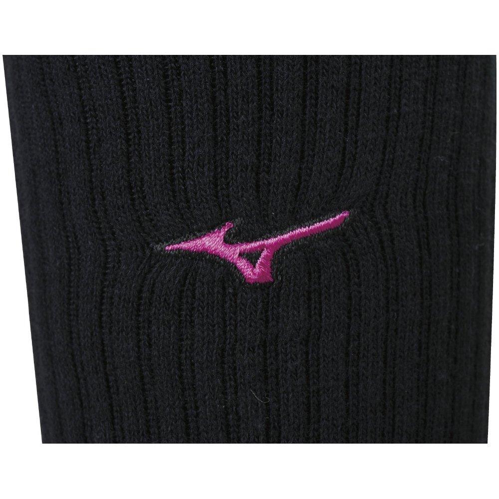 [Mizuno] Volleyball Wear Long Socks V2MX8007 Black x Berry Pink Japan 23-25 (equivalent to Japanese size M)