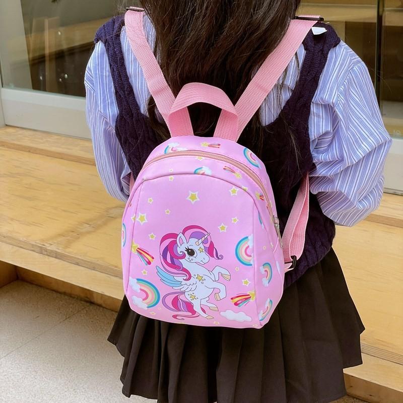 Adorable Pink Unicorn Print Children's Backpack Lightweight And Stylish For School Use