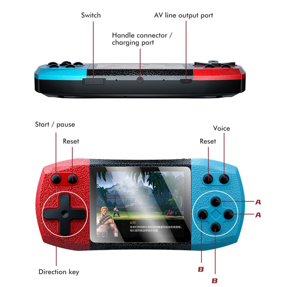 Retro Handheld Game Console Built In 620 Games Portable Color Screen Game Player for Travel Camping and Other Outdoor