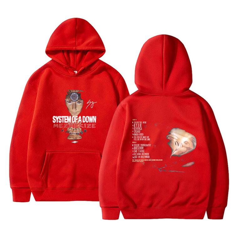 System of a Down Mezmerize Grafik-Hoodie der 90er Jahre – Herrenmode, Oversized Streetwear, Alternative Metal Sweatshirt
