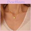 Fashion Titanium Steel Love Heart Pendant Necklace With Alphabet Charms For Women And Men