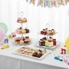 10Pcs Dessert Table Display Set Plastic Wedding Cake Stands Serving Stand Cup Cake Tier Tower for Tea Party Birthday Baby Shower