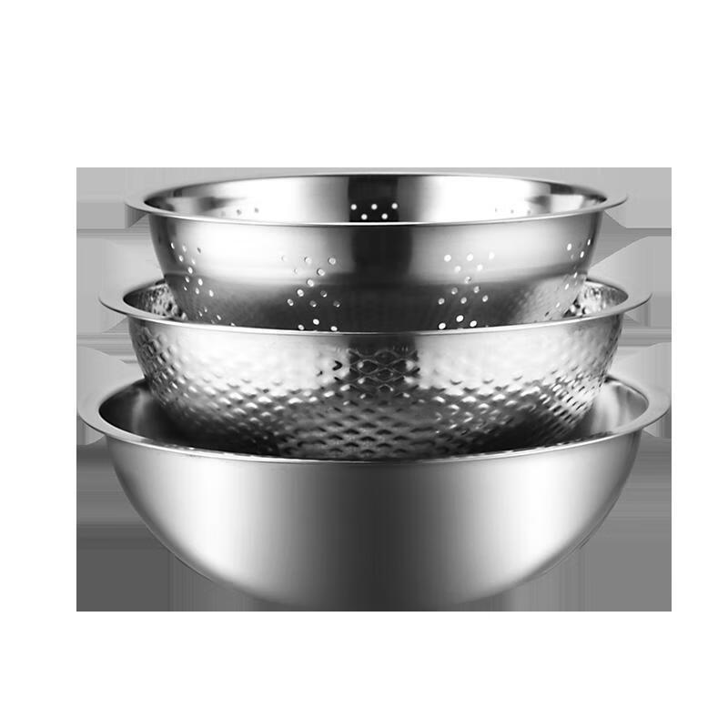 Adneny Stainless Steel Rice Sieve  Drainer Set