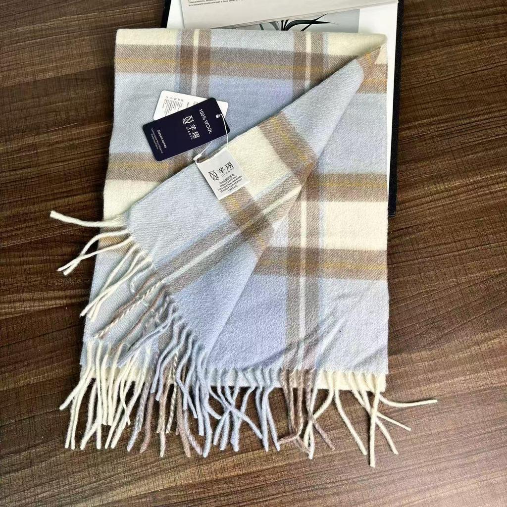 100% Australian Wool Scarf - Women's Winter British Style, High-End, 2025 Edition, Perfect Birthday Gift