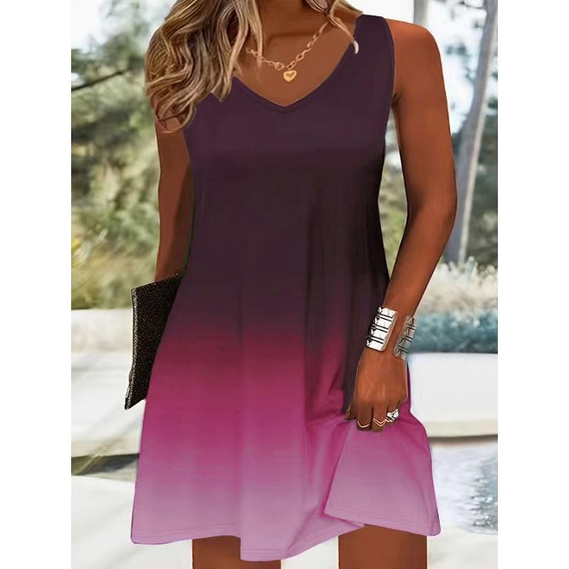 

JPNTKY Fashion Summer Spring Sleeveless O-Neck Casual Dresses XXL червоний