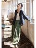 Ramie Distressed Cotton-Linen Women's Retro Lantern Pants