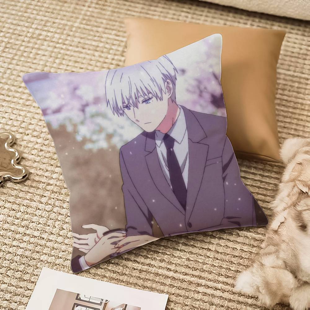 

Anime-I-The Ice Guy and His Cool Female-Life Pillow Case Anti-dustmite Invisible zipper Sofa Bed 12x12Inch