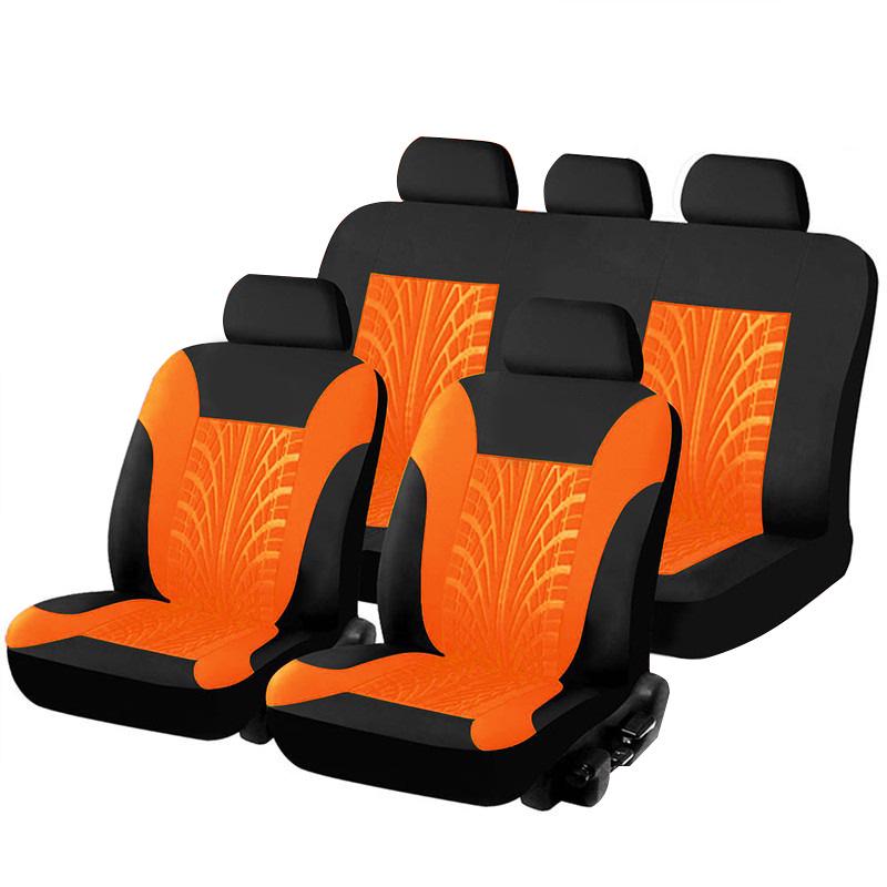 Universal Car Seat Cover with Woven Waistline & Tire Pattern for Europe, America, Middle East