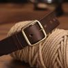 Men's Retro Cowhide Leather Belt, Durable & Versatile for Jeans & Business Attire