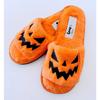 Halloween Large Size Slippers Women's Pumpkin Lantern Slippers Plush Comfortable Open-toed Women's Slippers