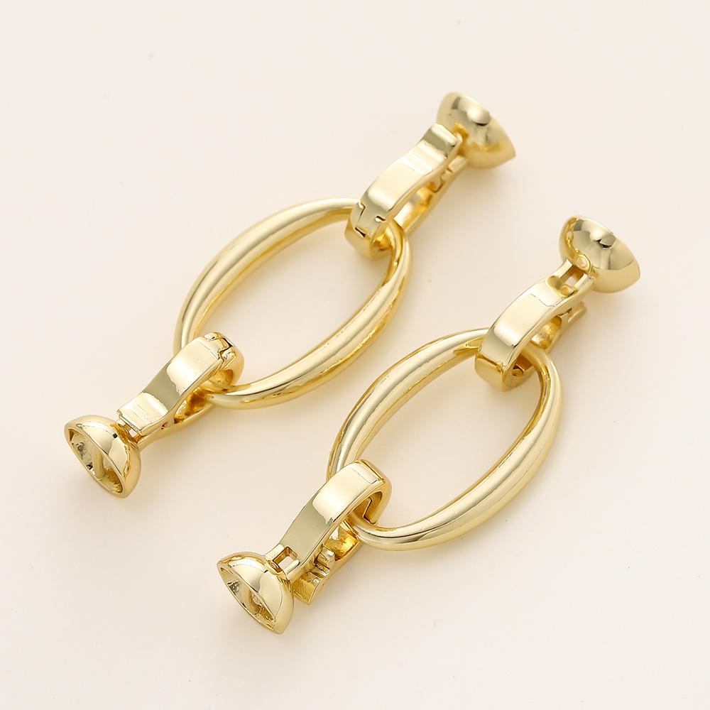 2/4pcs 14/18K Gold Color Plated Heart Bowknot Fasteners Closure Lock Connector Clasps For DIY Needlework Pearls Jewelry Making