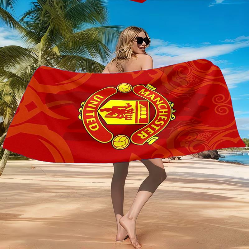 Manchester United Wappen Strandtuch, Schnelltrocknend, Pflegeleicht, Geeignet für Fitness und Strandurlaub, Sport-Essential