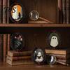 Decorative Magnetic Photo Holders Halloween Wooden Refrigerator Magnets, Vintage Gothic Oval Frame Fridge Magnets with Witch Ghost Decors Castle Art,
