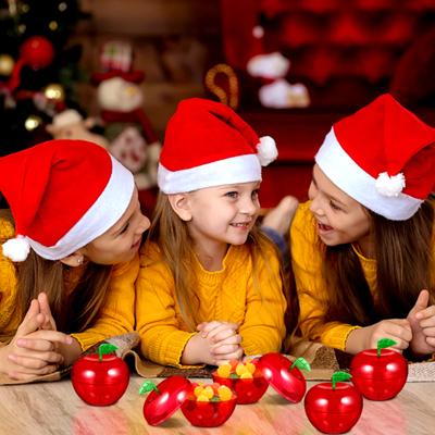 5Pcs Apple Container Christmas Party Supplies Apple Gift Storage Candy Box Snow White Party Apple Gift Wedding Decoration