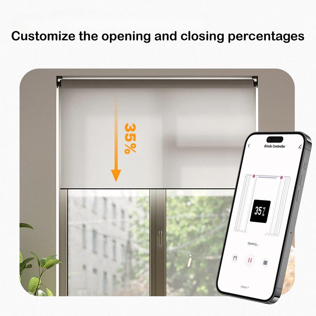 Zigbee Tuya smart home app for remote control of lithium - battery solar - charging smart curtain motor