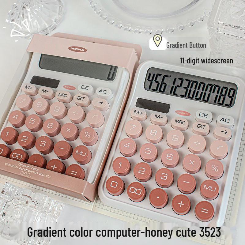 

Настольный офисный калькулятор двойного назначения на солнечной батарее - компактный дизайн Dopamine, идеальный подарок-новинка