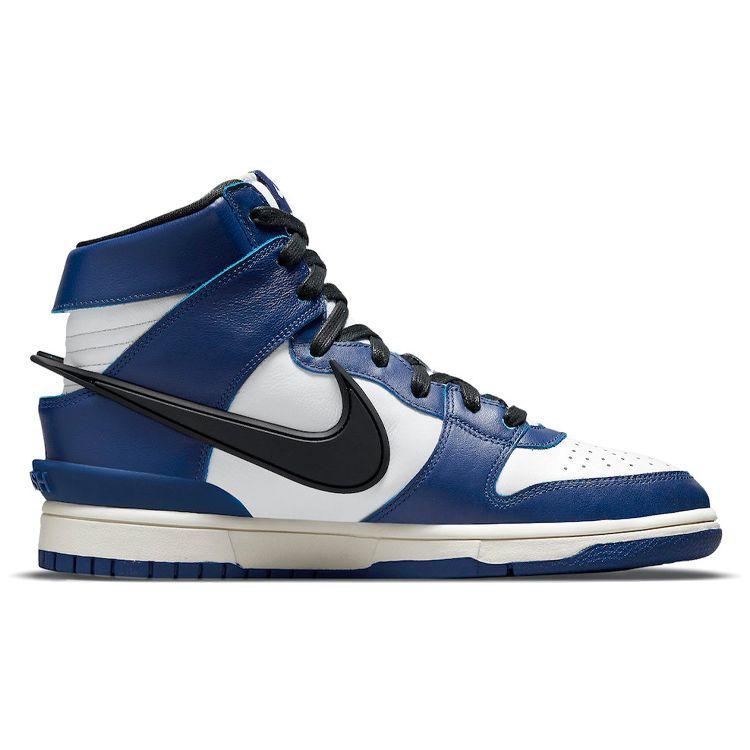 AMBUSH X Nike Dunk High Deep Royal Unisex Sneakers Blue Deep-Royal-Blue White CU7544-400