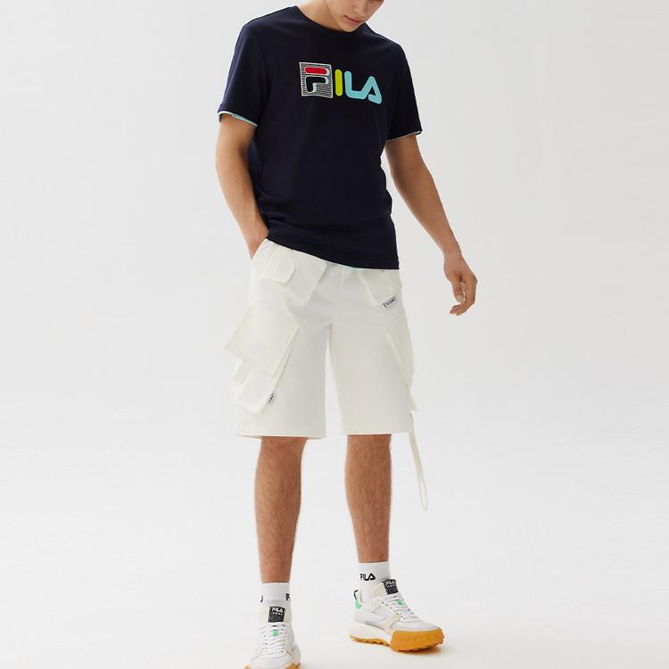 New FILA Set-in Sleeve T-Shirt Men's Legend Blue F51M328175FNV