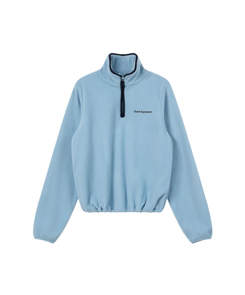 REST&RECREATION Fleece Half Zip-Up - Sky Blue