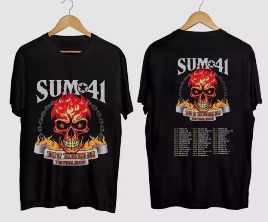 Sum 41 2026-2026 Tour Shirt Sum 41 Band Fan Shirt Sum 41 2026 Concert T-Shirt L