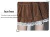 Lace-Trimmed A-Line Flare Skirt for Women - High Waist, Slimming, Sweet Style for Autumn/Winter 2025