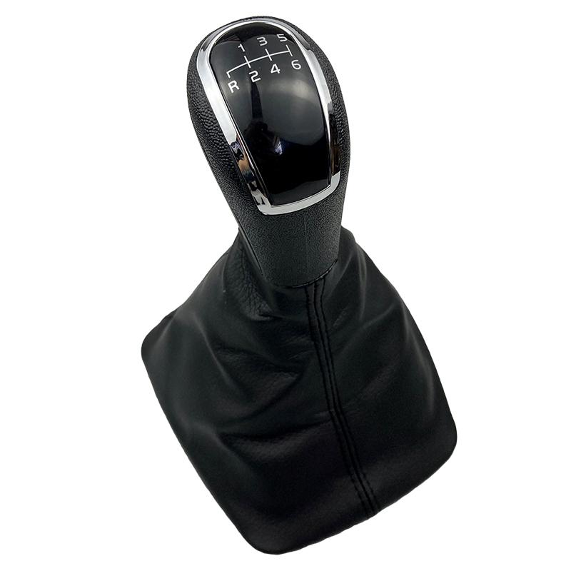 Car 5/6 Speed Gear Stick Shift Knob With Leather Boot Collar For Skoda Octavia A5 MK2 A6 Sedan & Combi 2004 2005 2006 2007 2008