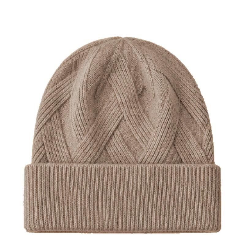 Simple and versatile wool hat women's autumn and winter outdoor sports warm pullover hat, ear protection and cold protection knitted hat
