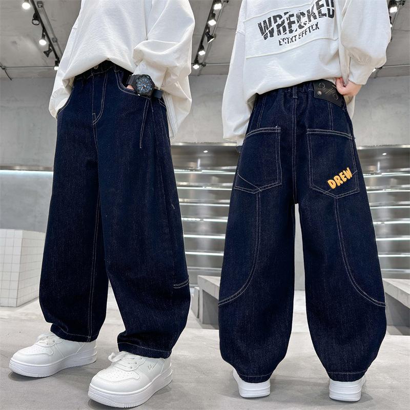 

Модные джинсы широкого кроя для мальчиков, Осень 2025 - Стильные и устойчивые к выцветанию 160 cm