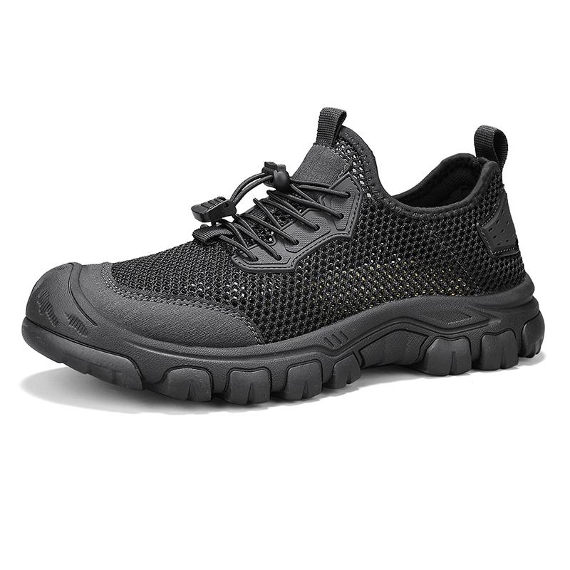 Fashion Outdoor Breathable Mens Casual Shoes Comfortable Summer Beach Shoes Business Soft Mesh Shoes Sandals Leisure Walk Male Sneaker