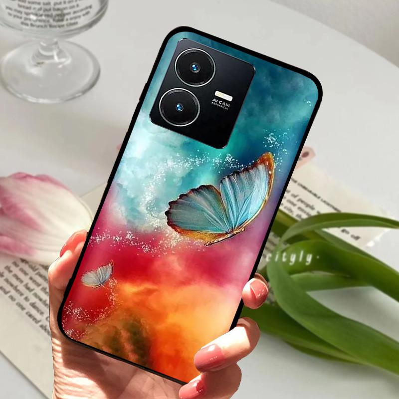 Pro Vivo Y22S 2022 Pouzdro Nárazuvzdorné Měkké TPU Silikonové Kryt Telefonu Pro Vivo Y22 Y 22 V2207 Y22S V2206 Funda Capa Kreslený Vivoy22