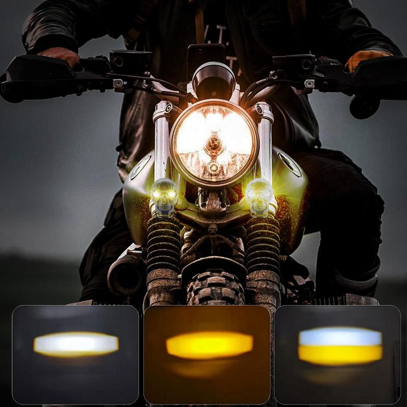 Motorcycle Fog Lights Skull-Shaped LED Driving Spotlight Bright Auxiliary Light & Work Lights Led Driving Light For Offroad