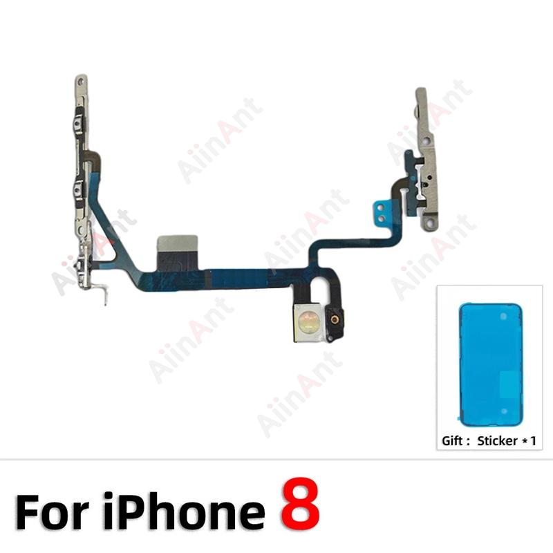 Power Volume Buttons FlashLight Power Flex Cable For iPhone 11 Pro X XR Xs Max 5s SE 6s 7 8 Plus SE 2 3 2020 2022 With Sticker