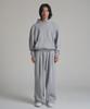 Noming One-Pleat Wide Sweatpants - Gray