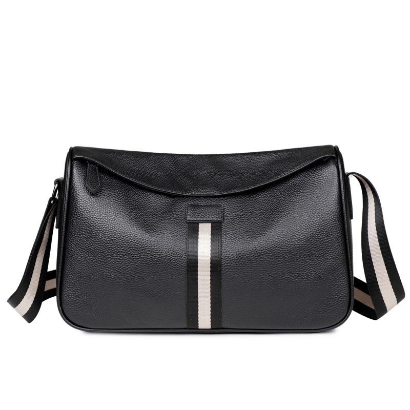 New Design Men Bag Soft Genuine Leather Boy's Flap Cowhide Leather Shoulder Bag Men's Crossbody Messenger Bags Fashion Style