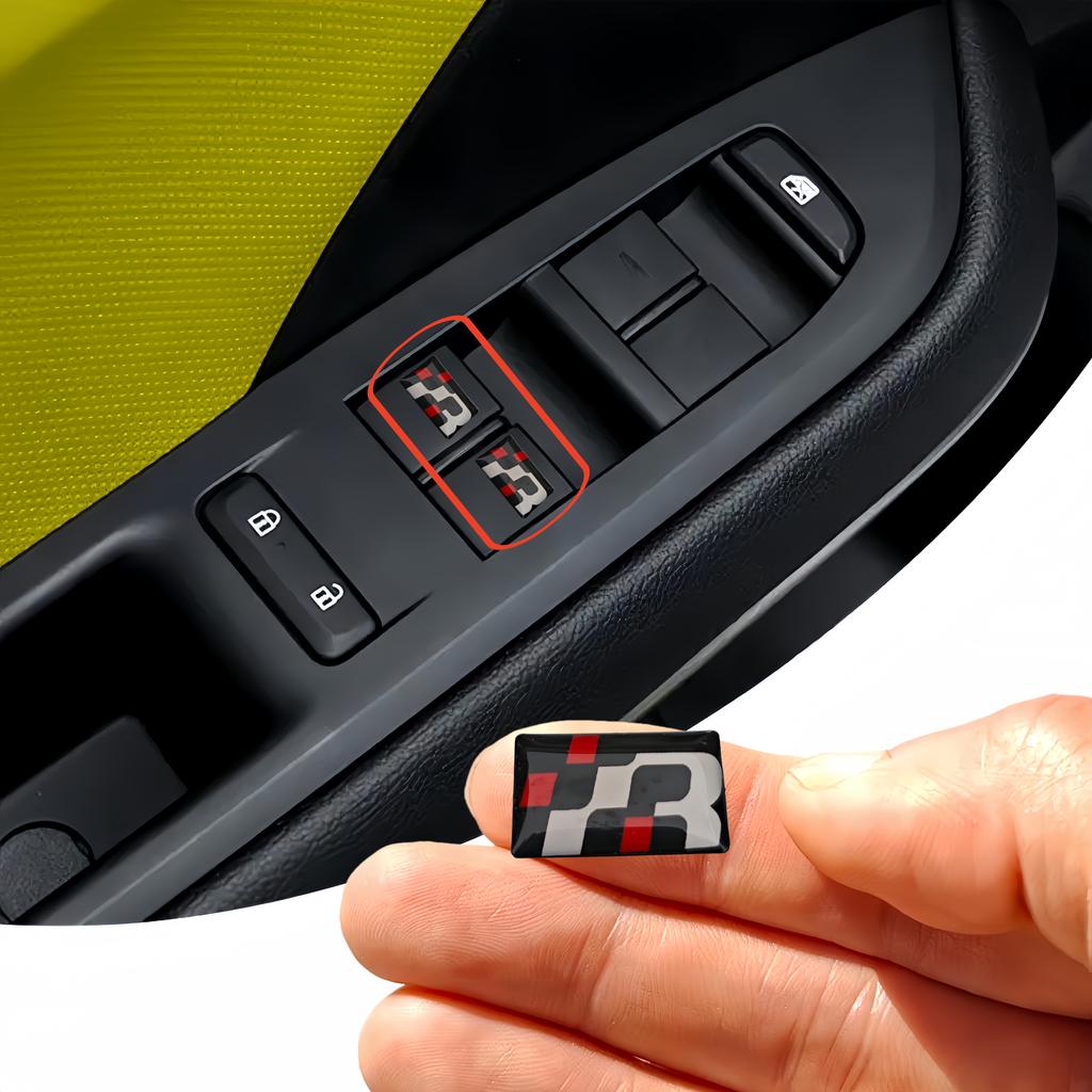 3 Racing R-style Car Badge Stickers, Suitable for All Car Decoration Accessories