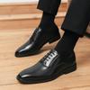 Fashion Men's Shoes Leather Fashion Oxfords Shoes Men 2024 New Classic Men Shoes for Wedding Lace-Up Business Walking Footwear for Men