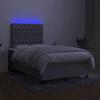 Maison Exclusive - Sommier à lattes de lit matelas LED gris clair 120x190 cm tissu