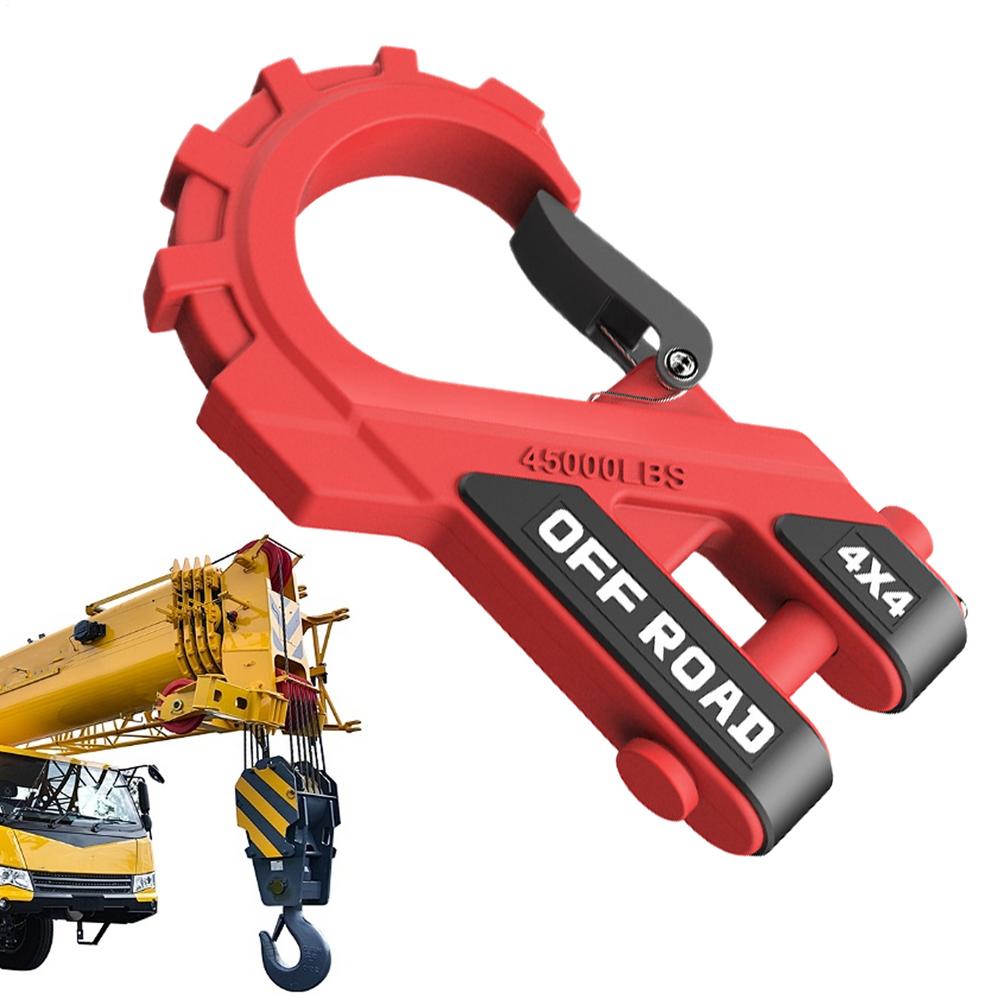 

3/8-дюймовый цепной крюк для буксировочного крюка автомобиля, высокопрочные цепные крюки для прицепа, прочный крюк-захват, 20-тонные крюки-захваты для прицепа для большинства красный