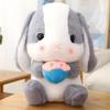 Easter White Rabbit stuffed rabbit animals with carrots, soft, cute and lifelike long-eared standing pink plush toys