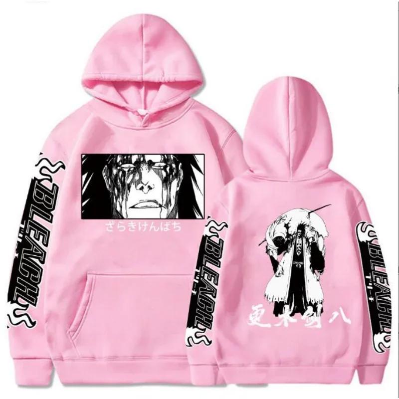 Bleach Anime Zaraki Kenpachi Print Hooded  Prevalent Hoodies Autumn Loose Streetwear Harajuku Unisex Sweatshirt