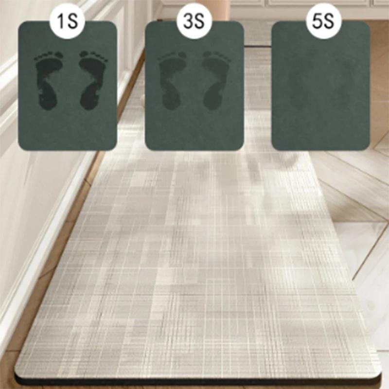 Kitchen Rug Diatom Mud Non-slip Carpet Absorbent Floor Mat Water-absorbent Quick-drying Bathroom Area Rugs Tapetes De Cocina
