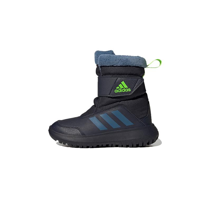 Adidas WINTERPLAY C Slip Resistant Abrasion Resistant Thermal Kids  Boots Black Blue Children Aged 3 7 Years Old GZ6796 28