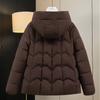 Women's Hooded Coat Ladies Winter Cotton Coat Thickened Warm Jacket
