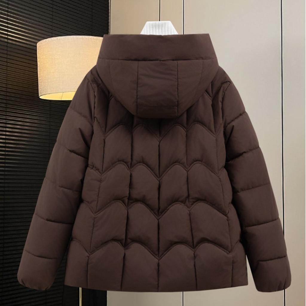 Women's Hooded Coat Ladies Winter Cotton Coat Thickened Warm Jacket