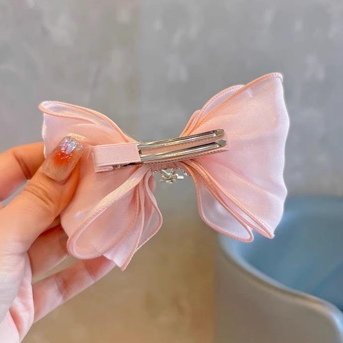 Princess Crown Bow Duckbill Clips Sweet Cute Girls Hair Side Clip Kids Headwear Birthday Party Present Photo Props Accessories