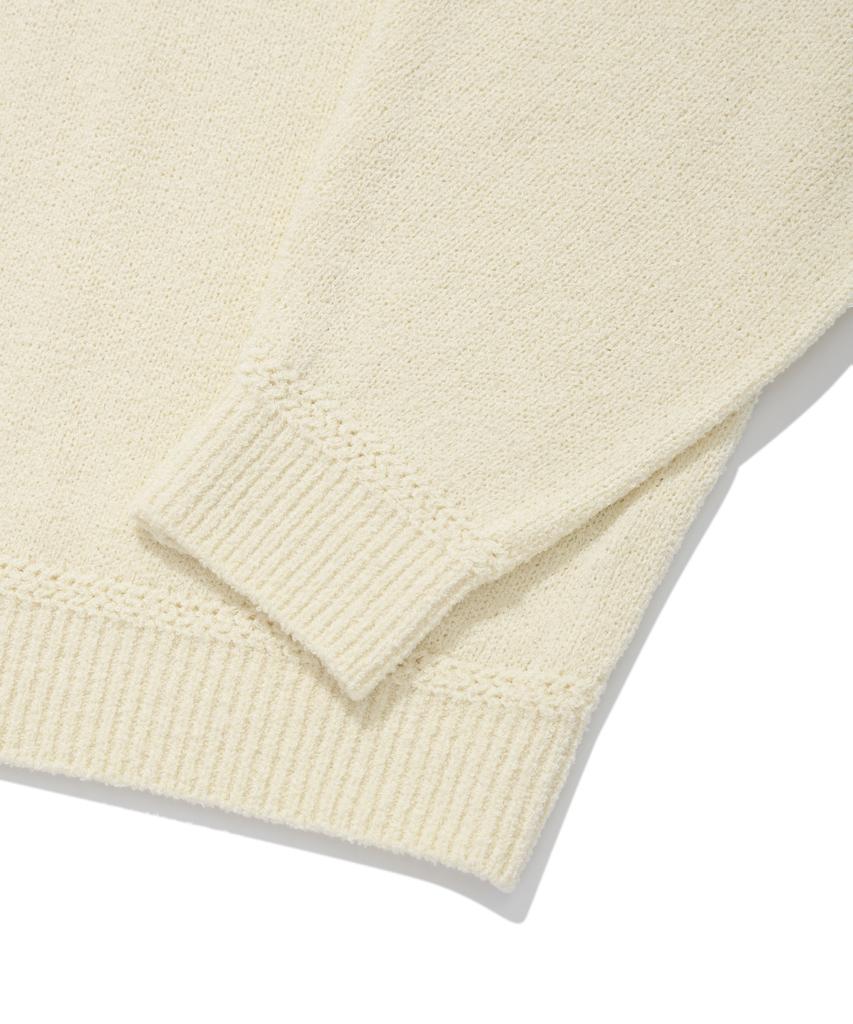 COVERNAT Boucle C Logo Knit Ivory