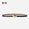 Leather Women'S Fine Belt Cowhide Retro Women'S Simple Hong Kong Style Premium Black Women'S Belt