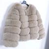 VAYLA Damenmode Kunstpelzmantel Super Heiß Herbst Winter Damen Kurze Kunstfuchs Fell Flauschige Jacke Hohe Qualität Top Damen Pelzmäntel